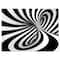 Designart - Spiral Black n White - Abstract Canvas Art Print